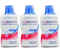 Corsodyl Daily Mouthwash Cool Mint Alcohol Free 500ml X 3