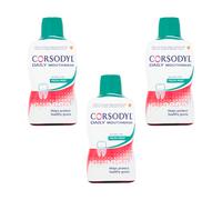Corsodyl Daily Mouthwash Gum Care Alcohol Free Fresh Mint 500ml | x3 Pack