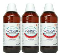 Corsodyl Mint Mouthwash 600ml - Pack of 3