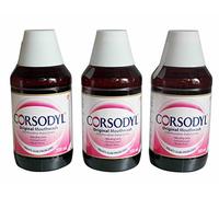 Corsodyl Original Mouthwash Bundle - 3x300ml - Daily Oral Care for Adults 08/18