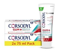 Corsodyl Toothpaste Gum+ Breath & Sensitivity, Whitening Toothpaste, for Sensitive Teeth and Bad Breath, Pack of 2 x 75ml