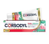 Corsodyl Toothpaste Gum+ Sensitivity Whitening Toothpaste for Gum Care & Fresh Breath, 75ml