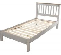 Corson Grey Mexican Pine 3ft Single Slatted Bed
