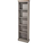 Corson Grey Mexican Pine Tall Narrow Bookcases