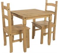 Corson Pine Mexican Square Dining Set with 2 Chair