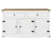 Corson White Mexican Pine 3 Door Medium Sideboard