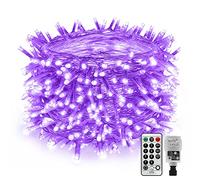 CORST 20M 200LED UV Fairy Lights Outdoor Indoor Fairy Lights String Plug in,UV Blacklights Purple Fairy Light with Remote Timer 8Mode, Ultraviolet Light Waterproof for Glow Party Outside Club