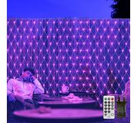CORST 3X2M 200LED Net Lights Christmas UV Fairy Lights Blacklights Plug in,Outdoor Net Mesh Light for Bushes,Purple Ultraviolet Black Light with Remote,Timer,Waterproof for Xmas Party