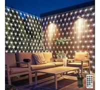 CORST 6X2M 300LEDs Net Lights Outdoor Plug in,Large Mesh Net Fairy Light String Outside Garden Light with Remote Timer for Bushes,Waterproof,Connectable,8Modes for Gazebo,Balcony,Curtain(White)