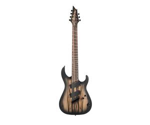 Cort KX507MS-NBB KX Series 7-String Multi-Scale Solid Body Electric Guitar, Pale Moon Ebony