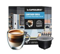 CORTADO DECAF (48 Capsules) compatible with Nescafé Dolce Gusto, 3 Boxes x 16 Pods (48 Servings Total), La Capsuleria