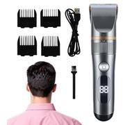 Cortapelos Profesional - Cortapelos recargable USB adjustable con pantalla de potencia - Herramientas de corte de cabello de 5 levels, recortadora de cabello profesional de bajo ruido con batería de 1
