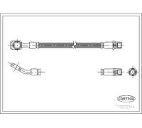 CORTECO 19032114 Brake Hose for OPEL,SAAB,VAUXHALL