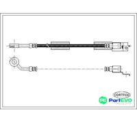 CORTECO FRONT LEFT BRAKE HOSE 19032376 FOR JEEP