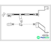 CORTECO FRONT RIGHT BRAKE HOSE 19032429 FOR CHRYSLER