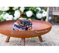 Corten Steel Fire Bowl With Square Legs 82cm Round Primrose Red One Size