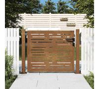 Garden Gate Driveway Gate Fence Gate Fence Corten Steel Square Design vidaXL