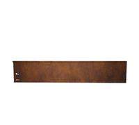 Corten Steel Lawn Edge End Piece 113cm x 13.5-18.5cm Rustic Garden Border