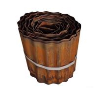 Corten Steel Lawn Edging 6m Wavy Flexible Border No Coating Multi Heights | Trim-to-fit for custom layouts Includes gloves and 2 pieces Suitable for flower beds and landscaping paths