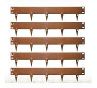 Corten Steel Lawn Edging Set 5M X 16.5Cm Flexible Garden Grass Path Edge Border 20Pcs