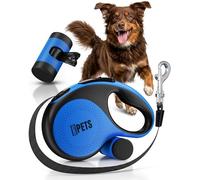 CORTES PETS extendable dog lead 5m with poop bag holder for large dogs & small dogs up to 30 kg. Strong dog lead, flexi leash, retractable dog leash 5 m with integrated waste bag holder.