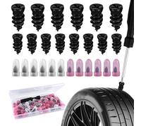 CORTHULin 40 PCS Tyre Repair Kit Rubber Nails with Screwdriver Fast Car Tyre Puncture Repair Kit Self-Service Car Tire Plugs with Storage Box for Auto Bike Bicycle Motorcycle (20S+20L)