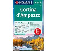 Cortina d'Ampezzo D/I/E (55): 5in1 Wanderkarte, mit Panorama, Aktiv Guide und Detailkarten inklusive Karte zur offline Verwendung in der KOMPASS-App. Fahrradfahren. Skitouren.
