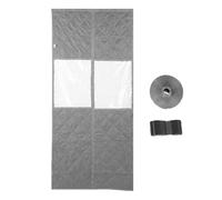 Cortina de puerta magnética con aislamiento térmico, cubierta de puerta de invierno a prueba de Viento con Ventana transparente para puertas de 36,61x85,05 pulgadas, Tela Oxford