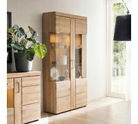 Cortina Display Cabinet - 2 Door - Glazed - Oak