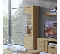 Cortina Display Cabinet - Tall - LHF - Glazed - Oak