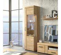 Cortina Display Cabinet - Tall - RHF - Glazed - Oak