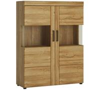 Cortina Oak Effect 2 Door Display Cabinet