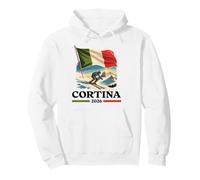 Cortina Vintage Ski Italy Alps Winter Sports Design Pullover Hoodie