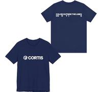 Cortis Merch Color Outside The Lines T-Shirt Fashion Men Women Short Sleeve Korean Team Graphic Tee (Navy,XL)