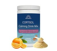 Cortisol Drink Mix - Calm Drink for Relaxation, Focus & Sleep - Cortisol Reducing Supplements for Women Men - with Magnesium Glycinate, L-Theanine & Ashwagandha - 180g, 30 Servings (Citrus Flavor)