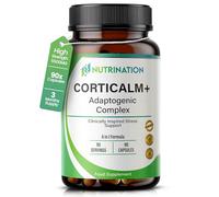 Cortisol Reducing Supplements - 6-in-1 Cortisol Detox & Blocker with Ashwagandha, Rhodiola, L-Theanine, Ginseng, Bacopa & Black Pepper - Stress Support & Adrenal Balance - 90 Capsules 3 Month Supply