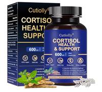 Cortisol Reducing Supplements,60 Capsules CortiSolve Complex,Cortisol Support Supplement with Ashwagandha,Rhodiola,Magnesium & L-Theanine,for Balance,Focus & Weight Goals,Daily Stress & Focus Support