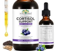 Cortisol Supplements Cortisol Support for Women & Men,Cortisol Wellness Drops for Relaxation Stress, Focus Support, Hormone Balance with Magnesium Glycinate, Ashwagandha, L-Theanine, 2 Fl (60ml)