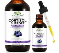 Cortisol Support with Ashwagandha, Magnesium, L-Theanine, Chamomile and Vitamin C & D3, Cortisol Detox Hormone Balance Supplements Mood, Focus, Stress Relief, Sleep Support -60ml
