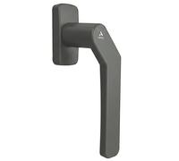 Cortizo Cranked Window Handle - Offset Espag Lever for Sliding Windows & Patio Doors - 7mm Square Spindle - Compact 110mm Backplate - Locking Replacement Part (Anthracite Grey RAL7016, Right Hand)