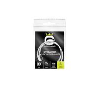 Cortland Streamer Tapered Leader - 2 Pack Fly Fishing, Clear 7ft, 1X