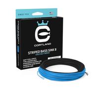 Cortland Striped Bass Sink 8 Saltwater Fly Line, Black/Ice Blue 100ft, WF11S/I