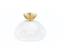 Cortney 1 Light Semi Flush - Aged Brass