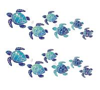 CORTNEY 12 Pcs Turtle Wall Decals, Bathroom Wall Stickers Waterproof, Underwater Ocean Decals, Turtle Stickers for Home, Office, Living Room, Wall, Bathroom, Toilet Door, Kindergarten, Oceanarium