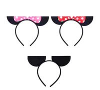 CORTNEY 3 Pcs Mickey Ears - Black Mickey & Minnie Mouse Ears for Adults/Children Fancy Dress Costume Head Band Accessory Party Decoration Gift