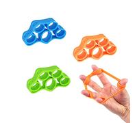 CORTNEY Hand Grip Strengthener（3 Pack）, Forearm Exerciser Hand Strengthener Finger Extensor Bands for Muscle Training Sports, Stress Relief, Increase Strength, Rock Climbing and Injury Recovery