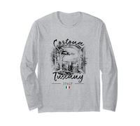 Cortona Tuscany Italian Riviera Italy Flag Tuscan Italia Long Sleeve T-Shirt