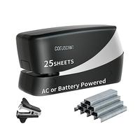 Coruscant Electric Stapler, Heavy Duty Desktop Stapler, Includes 2000 Staples and 1 Staple Remover, No-Jam Automatic Stapler AC or Battery Powered, 25 Sheet, Professional for Office Home School Use