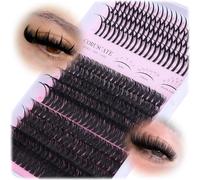 CORUSCATE Cluster Lashes 60D80D with Lash Spikes Individual Eyelashes Volume Lashes Individual Cluster 10-21mm DIY Spiky Lash Tatti Mega Eyelashes Strip Clusters