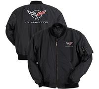 Corvette Jacket - Aviator Jacket with C5 Logo : 1997-2004 - Black - X-Large